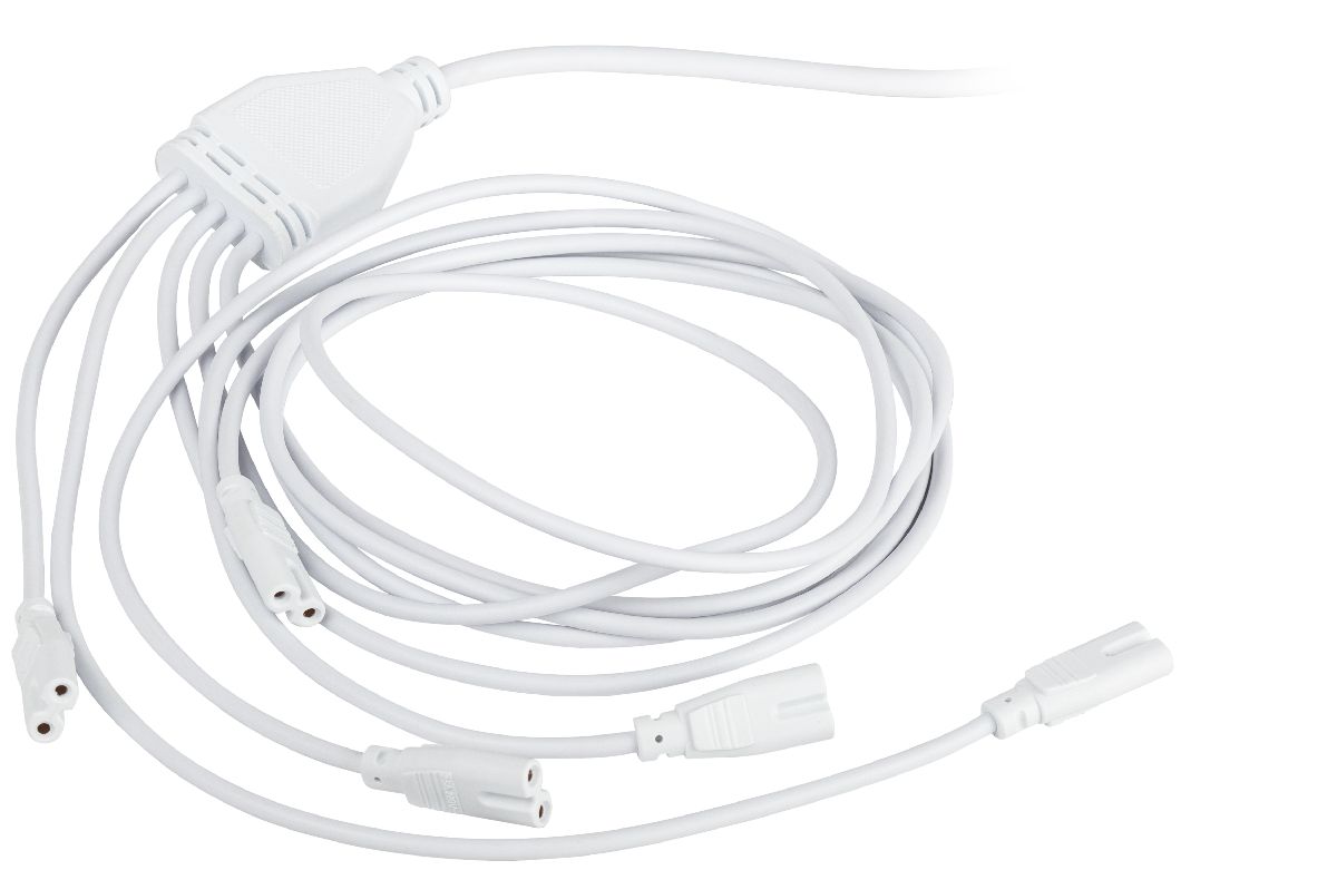 Разветвитель сетевой для линейных светильников Эра 5х IEC C7 2 pin+timer (9/12/15 H) 2м Б0060527