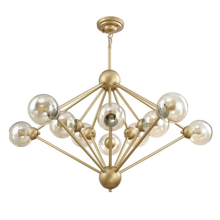 Подвесная люстра Crystal Lux Francisca SP10 Gold/Cognac