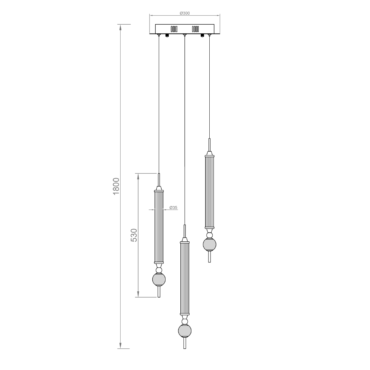 Подвесной светильник Delight Collection OD2503-3 gold