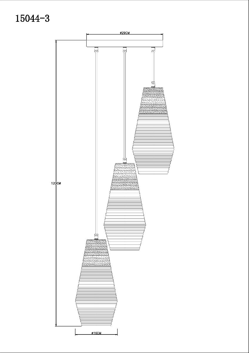 Подвесной светильник Globo Wayne 15044-3