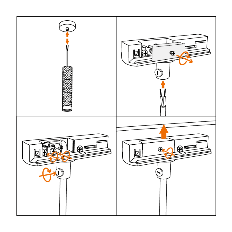 Адаптер для однофазного шинопровода WOLTA WTL-AC/03B черный