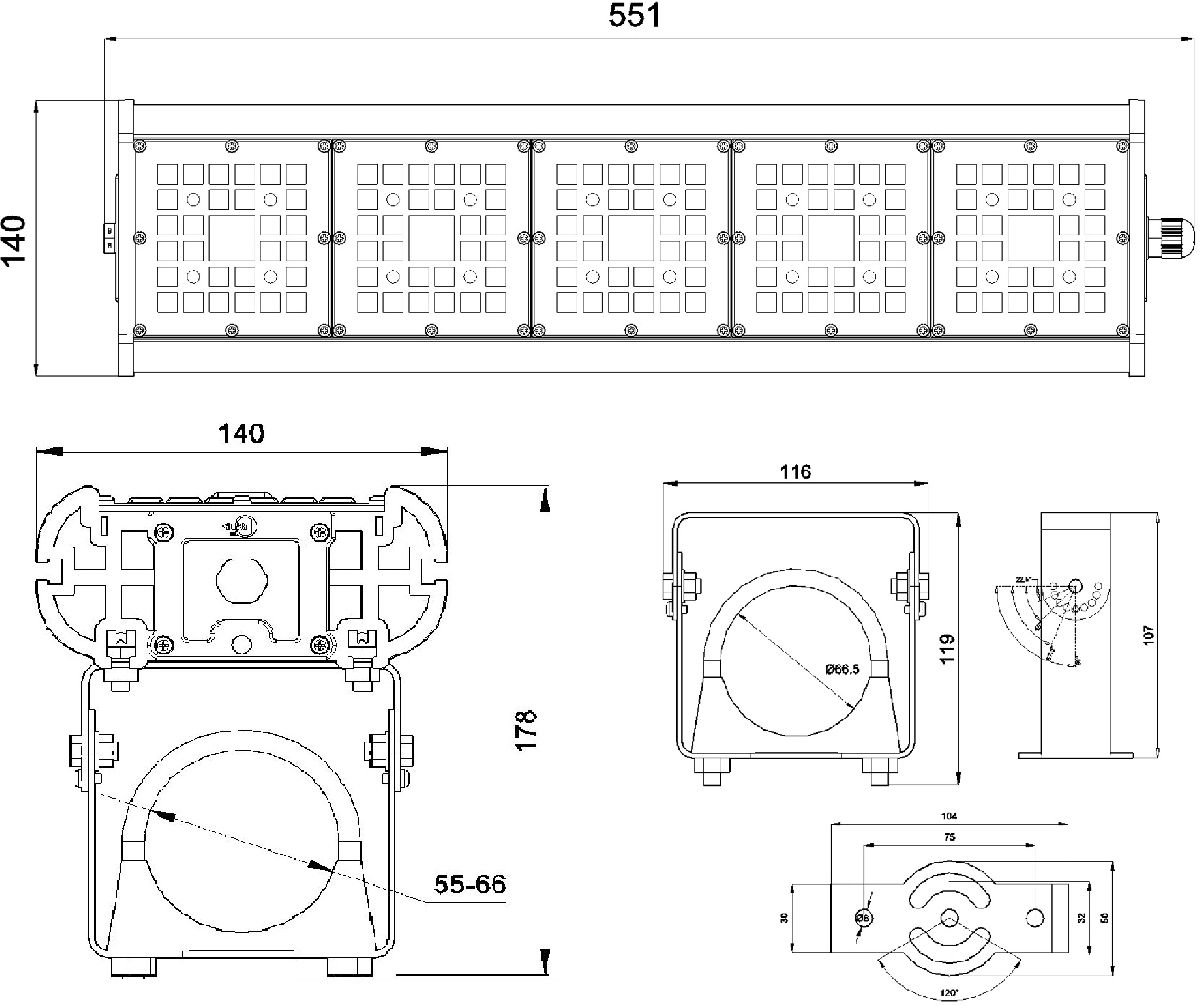 Прожектор Светон Галеон 51-115-Г-60-ПТ/0/0-4К80-У67 CB-C0304043