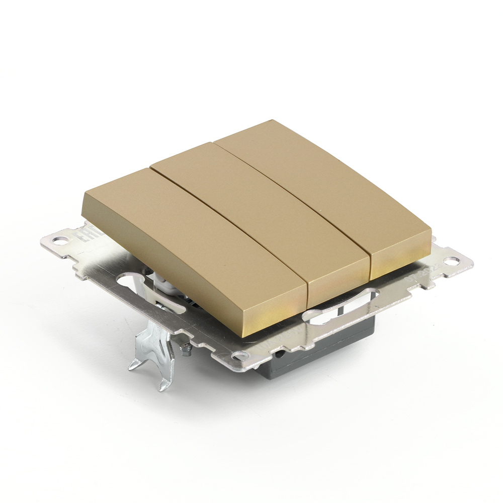 Выключатель 3-клавишный Stekker Катрин GLS10-7108-08 49219