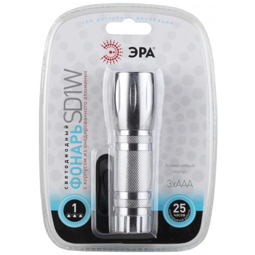 Ручной светодиодный фонарь ЭРА SD1W C0027215