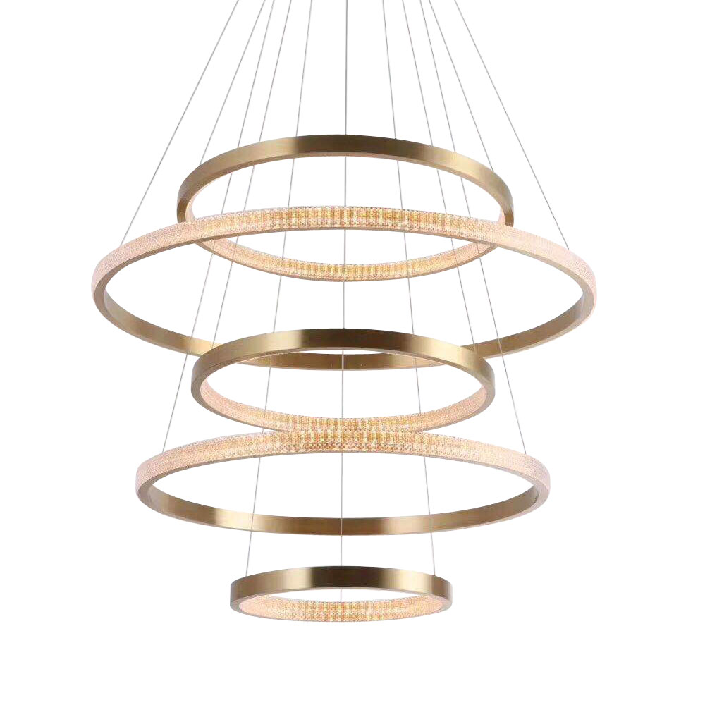 Подвесная люстра DeLight Collection Rings 10237P/5 brass