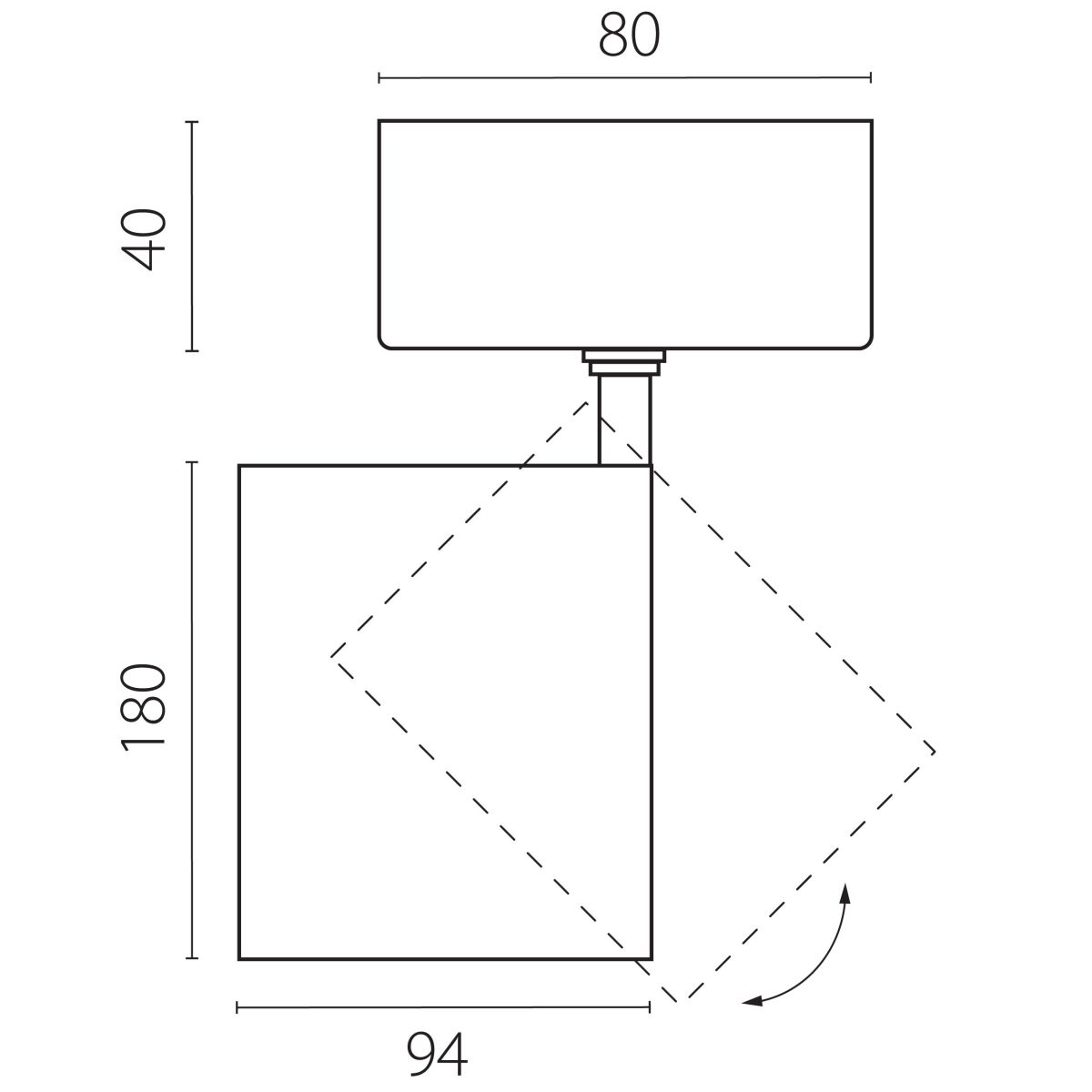 Накладной светильник 20-55G с адаптером Lightstar Canno Pro C4406SO