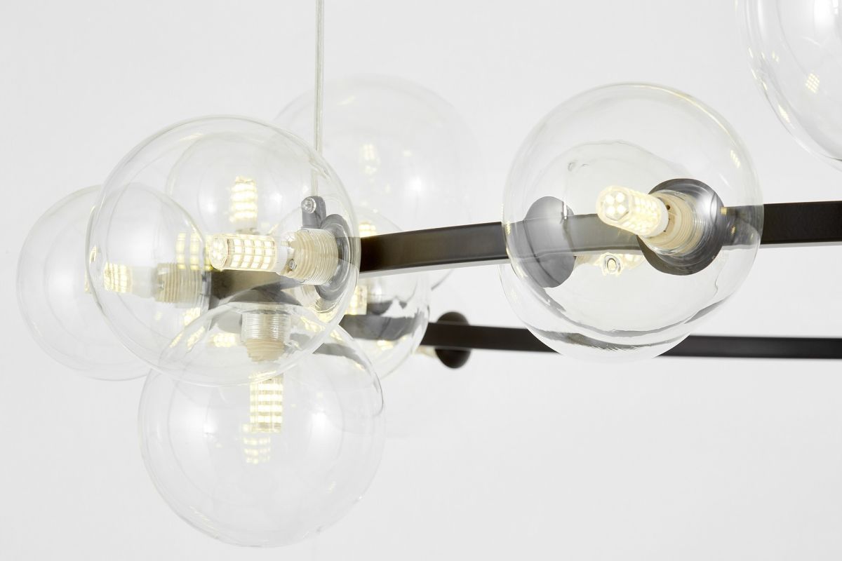 Подвесная люстра Lumina Deco LDP 7033-24 BK+CL