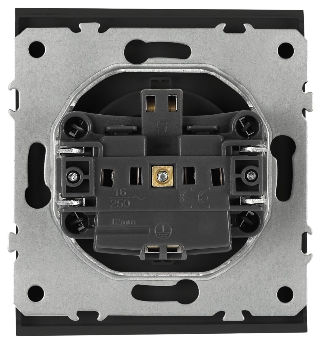 Розетка Эра Arktik 16-2102-05 с заземлением 2P+E Schuko со шторками 16А-250В антрацит Б0070428