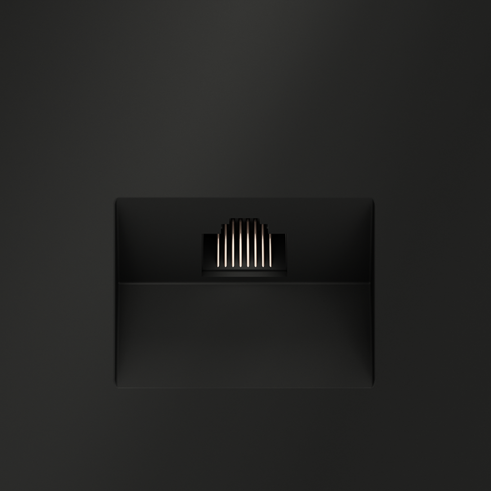 Розетка компьютерная Voltum S70 VLS060108 (черный матовый)