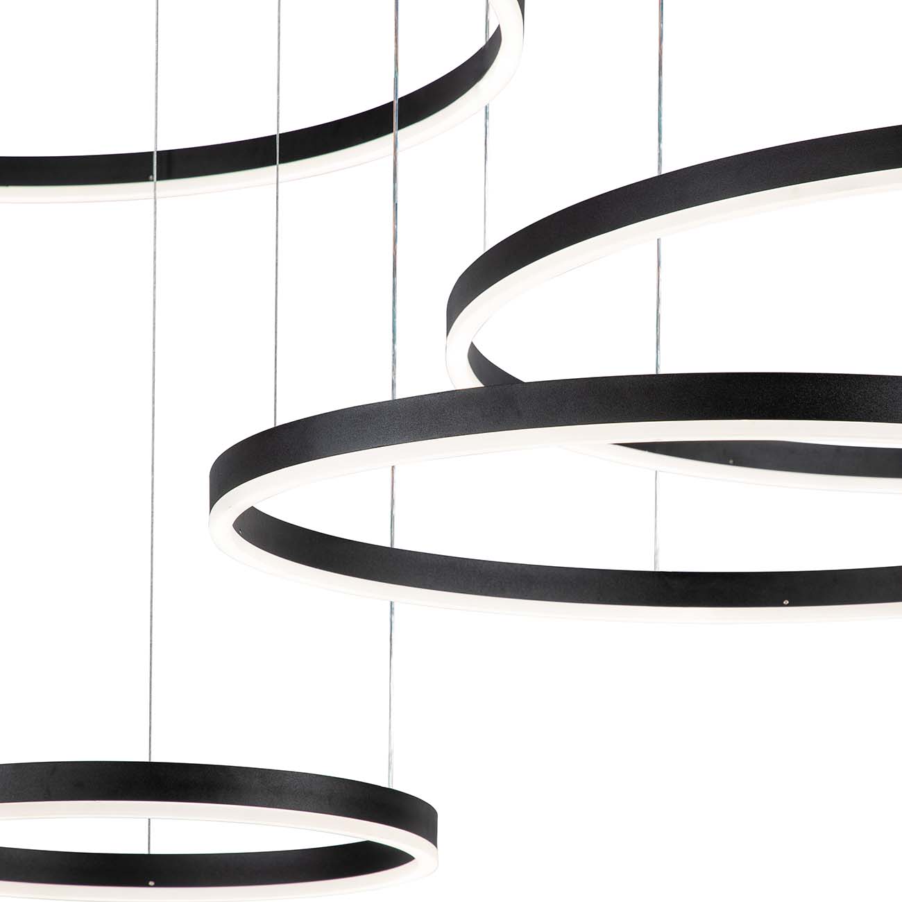 Подвесная люстра с пультом Indigo Galass 14001/4P Black V000034L