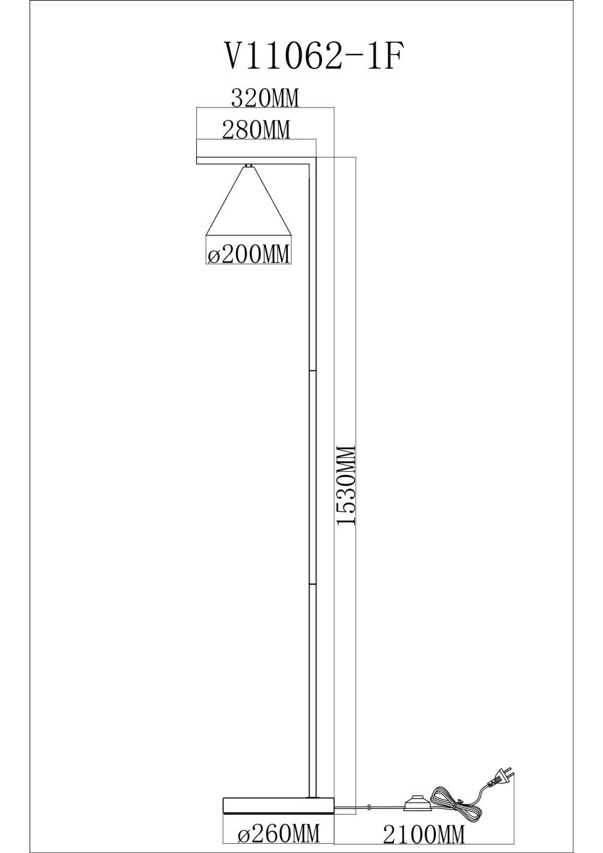 Торшер Moderli Omaha V11593-1F