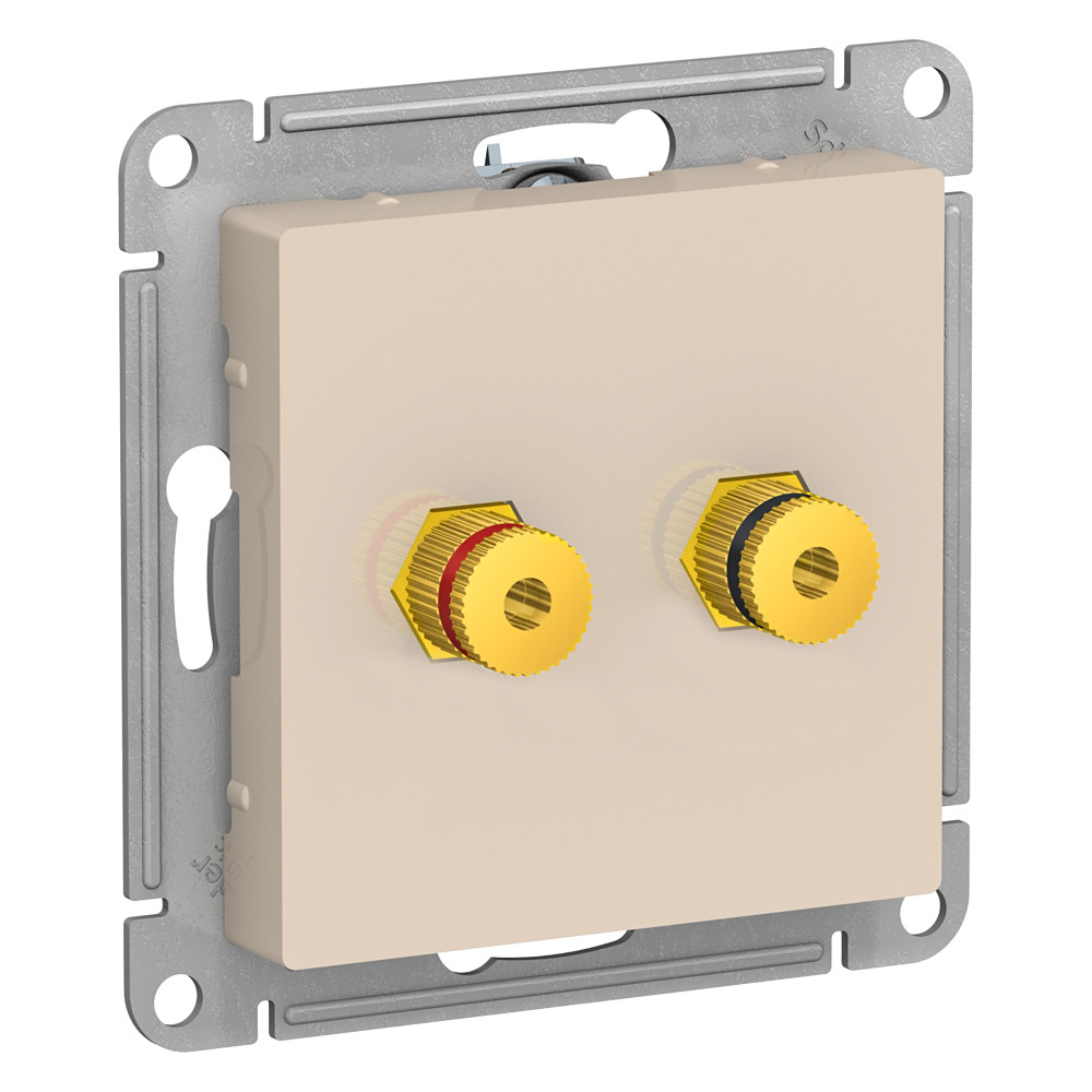 Аудиорозетка двухместная Systeme Electric AtlasDesign Беж ATN000287