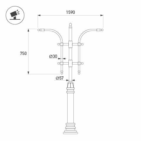 Кронштейн Arlight OXOR-SB3-2 BLACK 051636