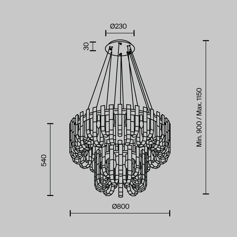 Подвесная люстра Modelux ML.6621.28 BS