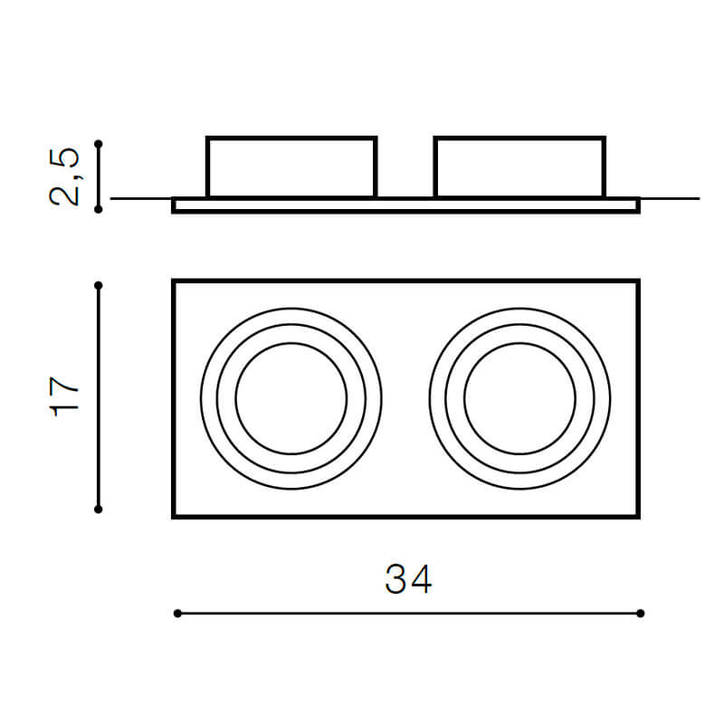 Встраиваемый светильник Azzardo Siro 2 AZ0772