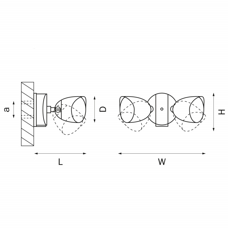 Уличный настенный светодиодный светильник Lightstar Diva 374247