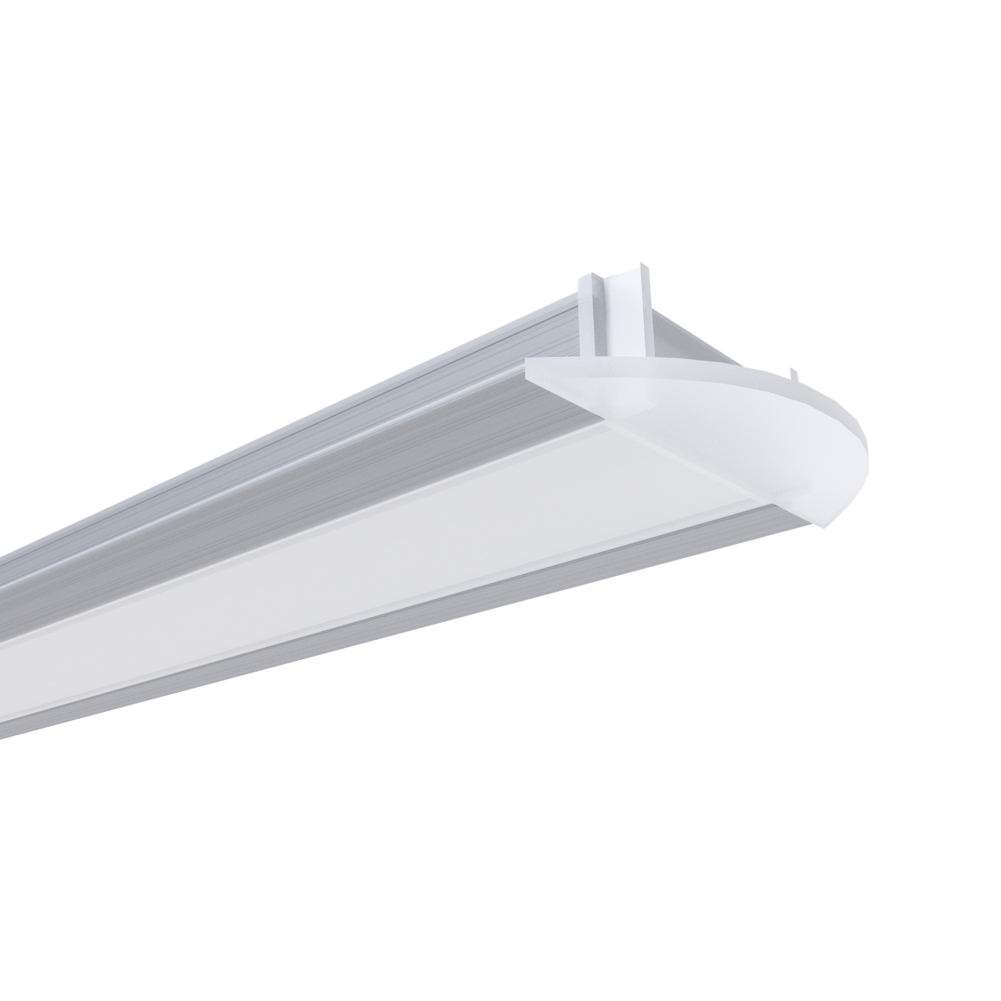 Профиль встраиваемый Apeyron ширина ленты до 10мм (рассеиватель, заглушки - 2шт) 08-02