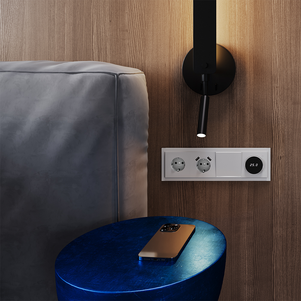 Рамка на 4 поста Voltum S70 VLS110402 (белый,матовый,стекло)