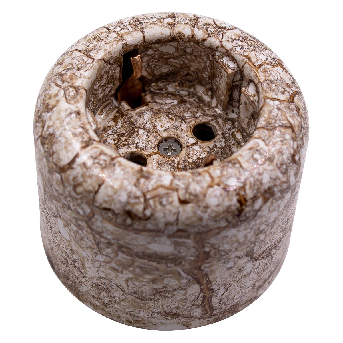 Розетка с заземляющим контактом Bironi Ришелье R1-101-09