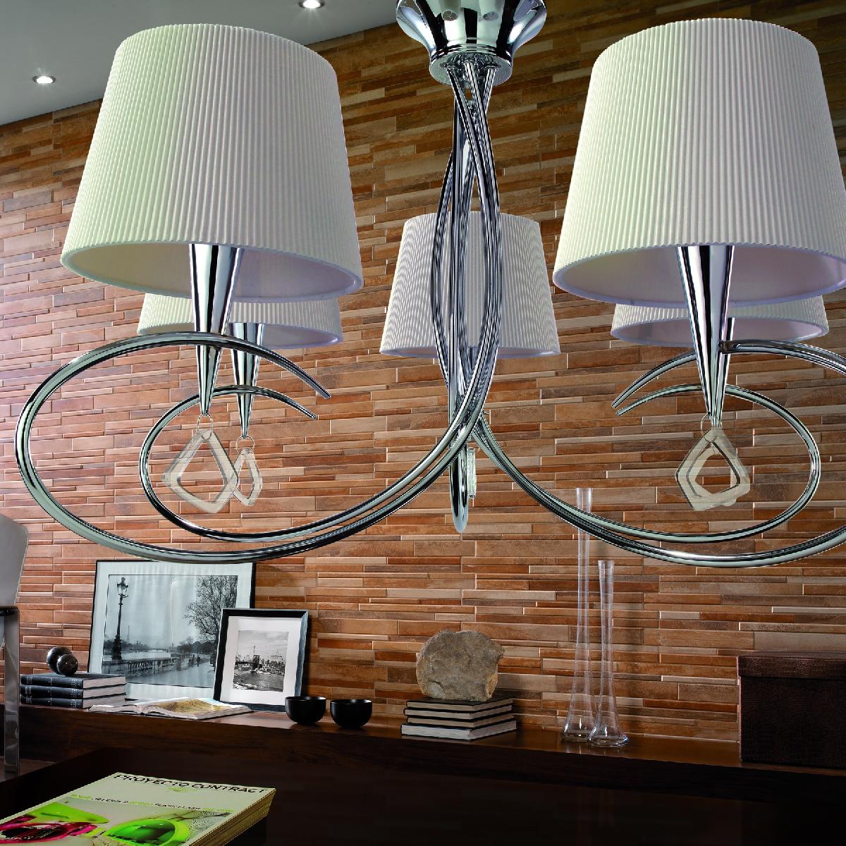 Подвесная люстра Mantra Mara Chrome - White 1641