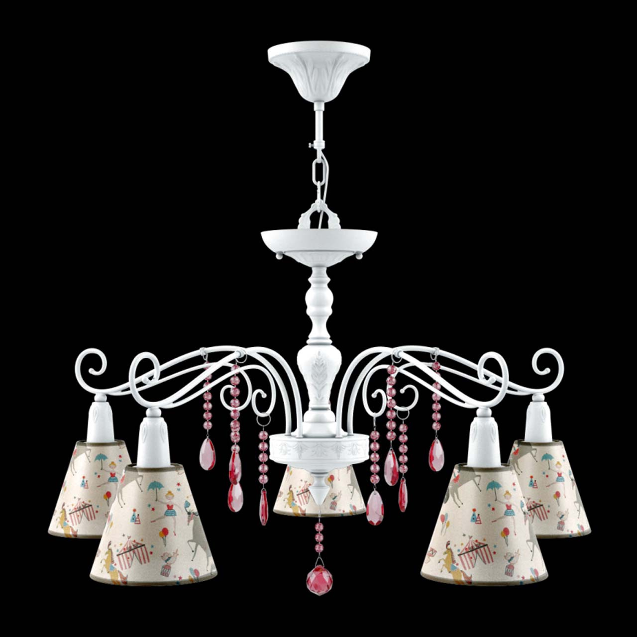 Подвесная люстра Lamp4you Provence E4-05-WM-LMP-O-14-CRL-E4-05-PK-DN