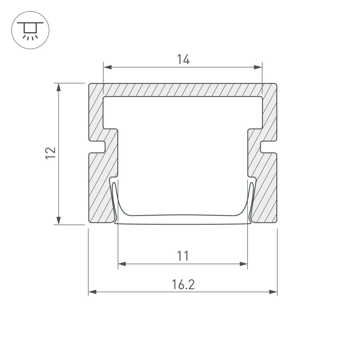 Профиль Arlight PDS-SM-2000 WHITE 044325