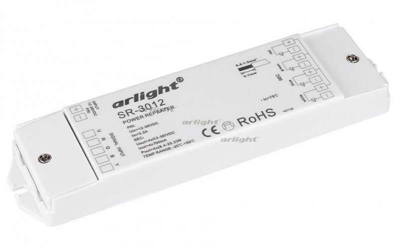 RGB-усилитель Arlight SR-3012 (12-36V, 4x700mA) 014621