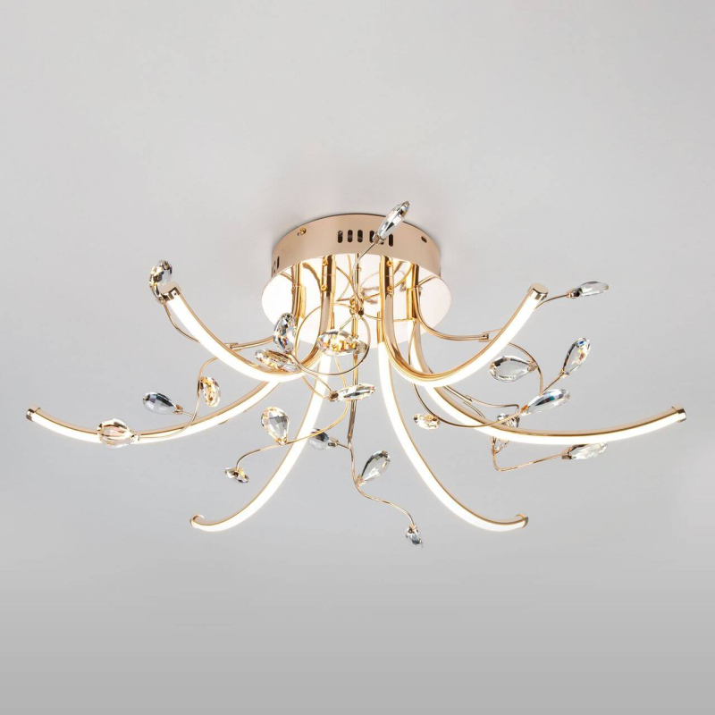 Потолочная светодиодная люстра Eurosvet Sacura 90087/6 золото