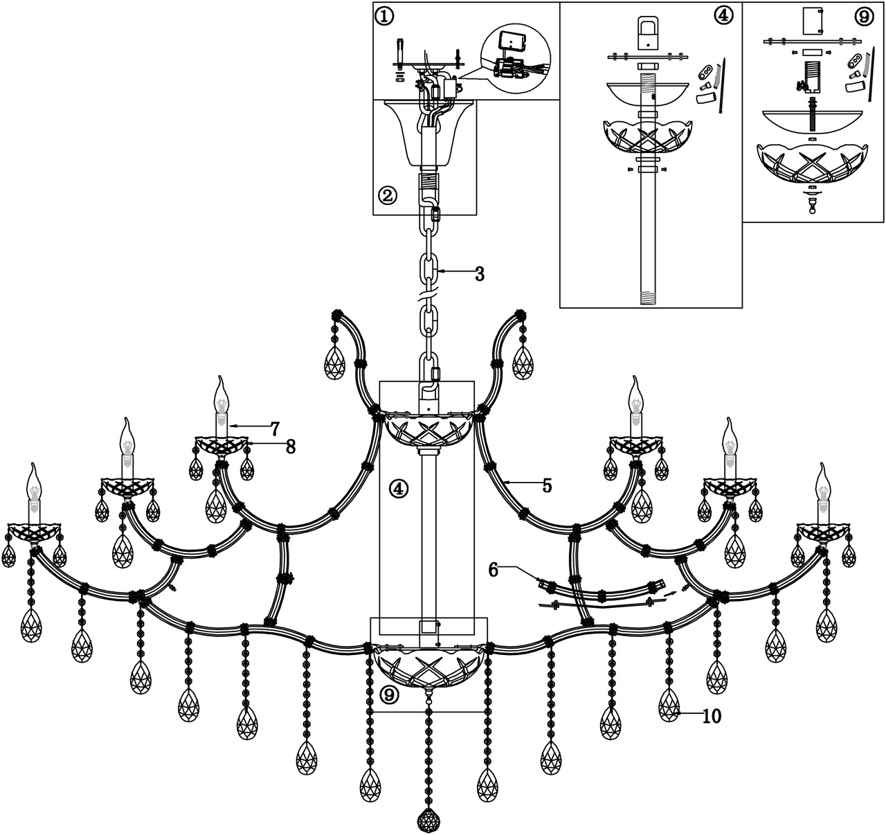 Подвесная люстра Maytoni Erna DIA880-PL-56-G