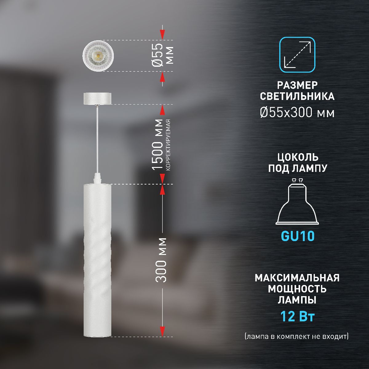 Подвесной светильник Эра PL24 WH Б0059810