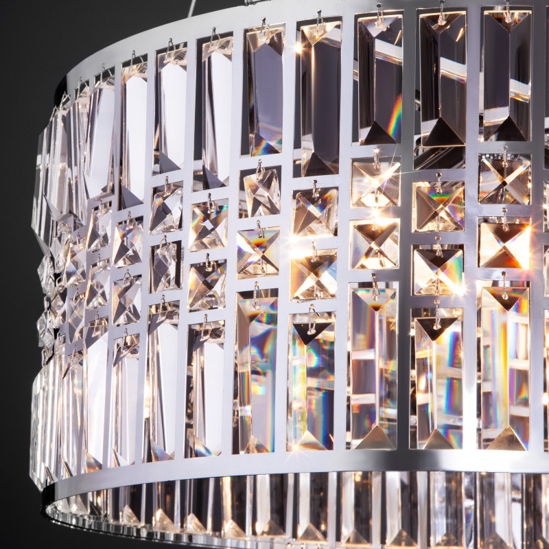 Подвесная люстра Eurosvet Lory 10116/5 хром/прозрачный хрусталь Strotskis