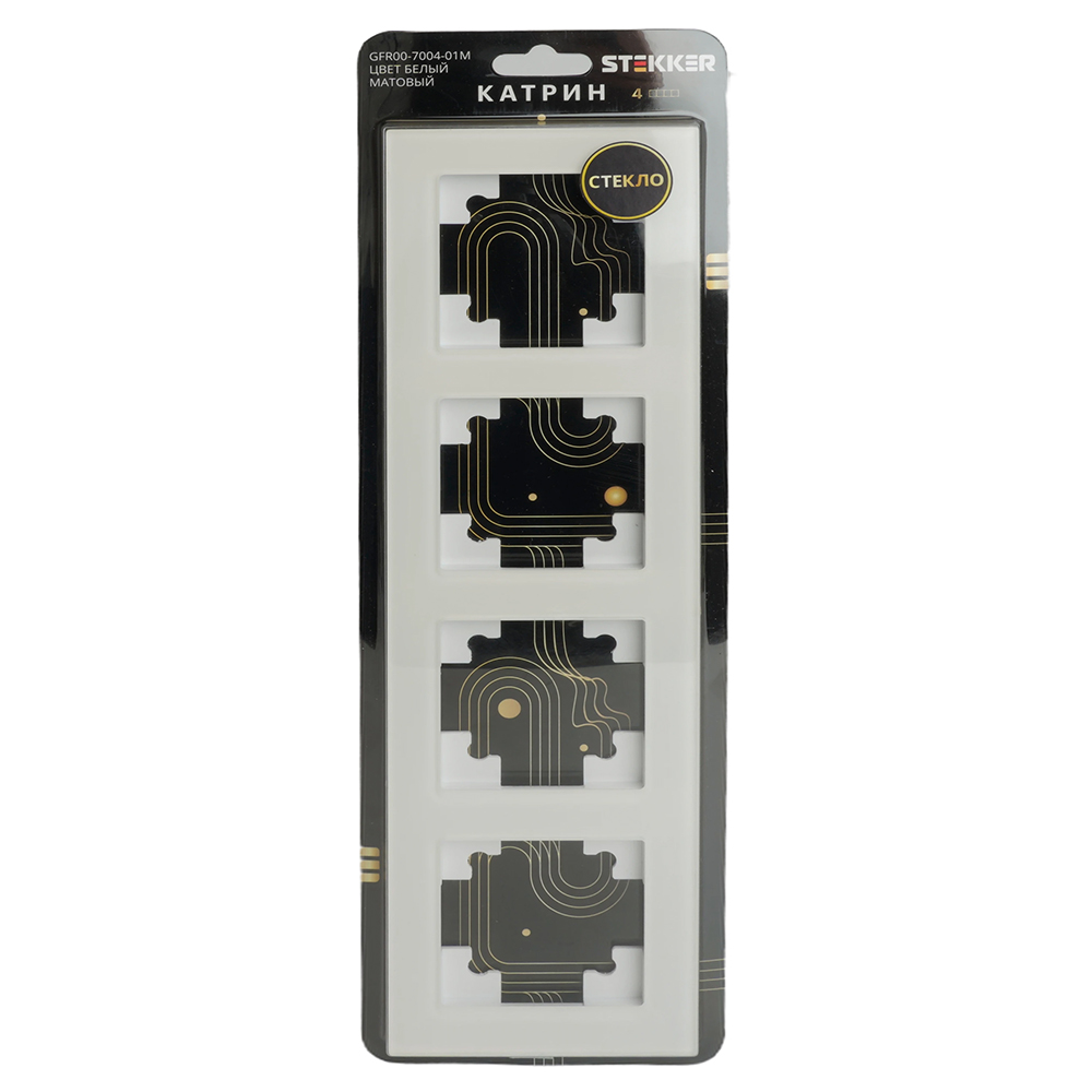 Рамка на 4 поста Stekker Катрин GFR00-7004-01M 49597