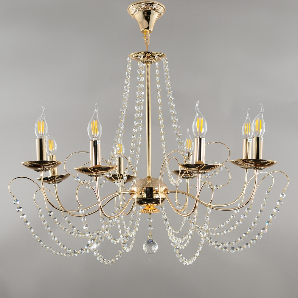 Подвесная люстра Elvan LU-098/8-E14-Gl