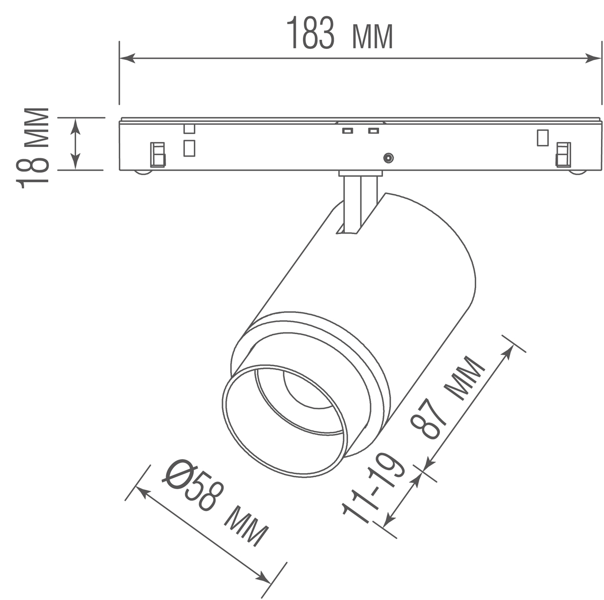 Трековый светильник Donolux Pratica DL20300WW15BZ