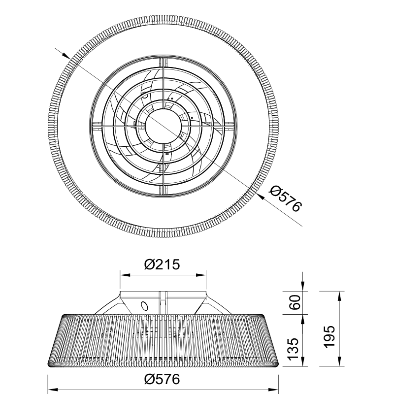 Люстра-вентилятор Mantra Polinesia 8230