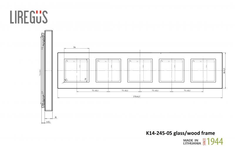 Рамка пятиместная Liregus Epsilon 28-2275