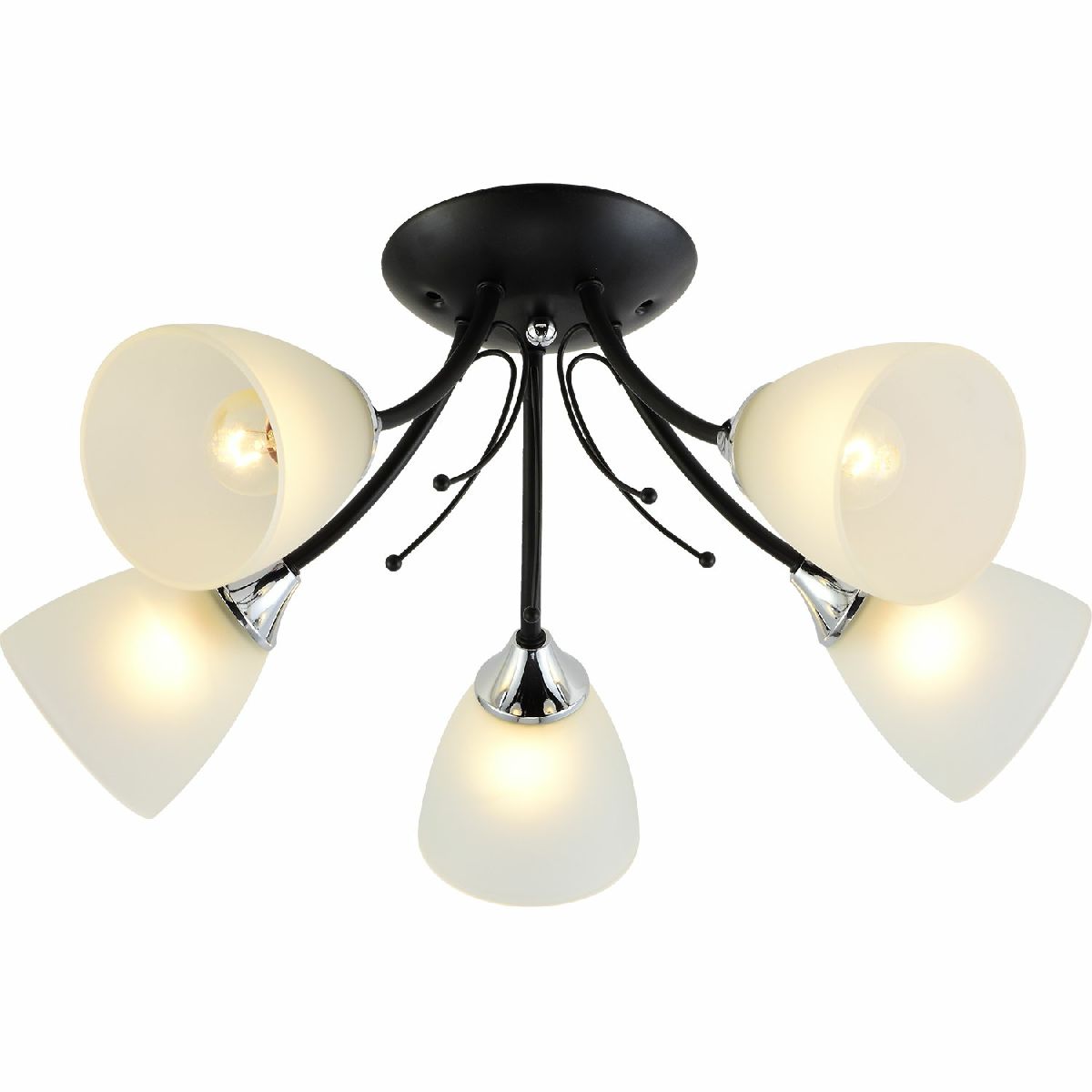 Потолочная люстра Reluce 01351-0.3-05B BK+CR