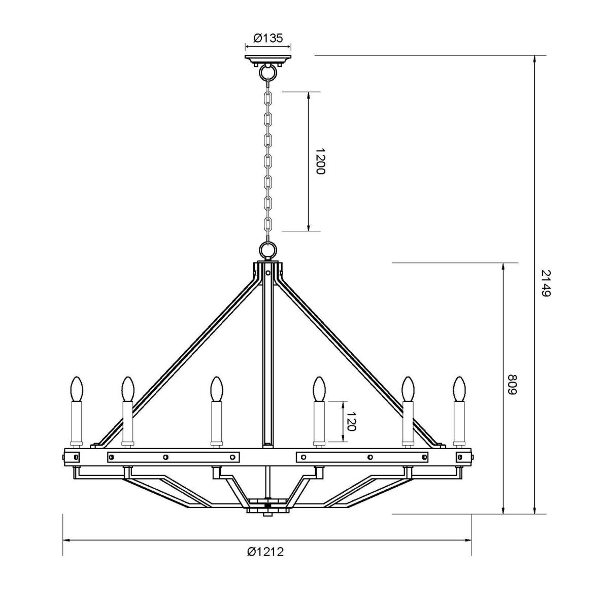 Подвесная люстра Wertmark Brenda WE586.12.103