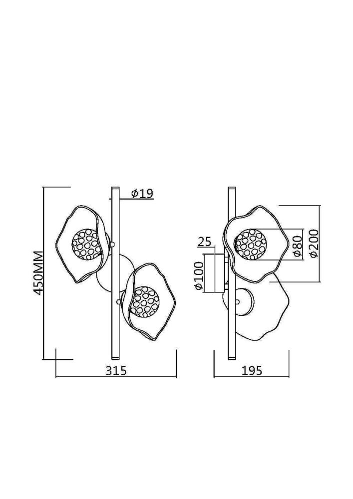 Настенный светильник Maytoni Miracle MOD207WL-02BS
