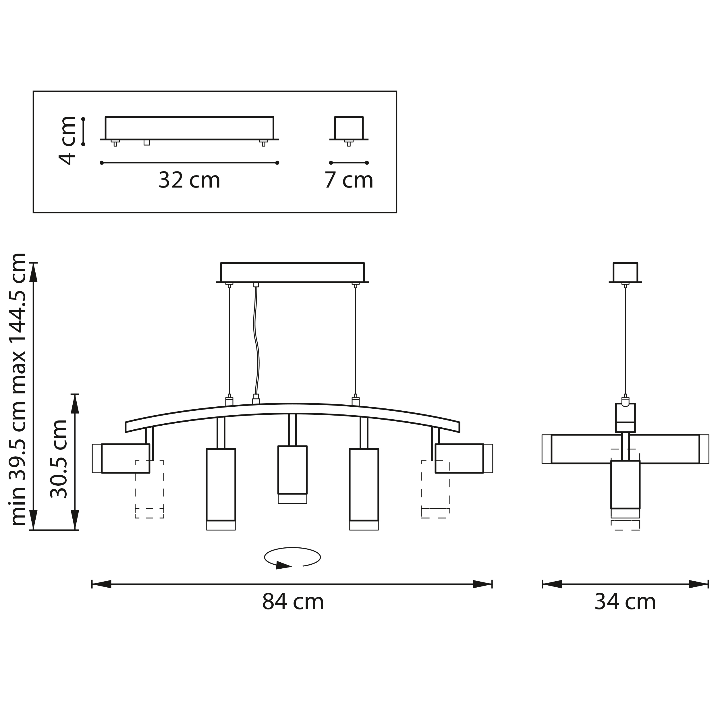 Подвесной светильник Lightstar Rullo LR7353638620 (571735+214436-3+214486-2+202430-5)