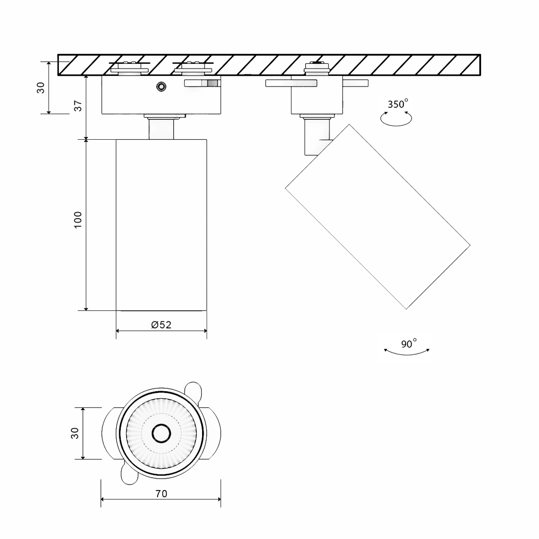 Основание для трекового светильника SWG MINI-VL-M2-WH 004860