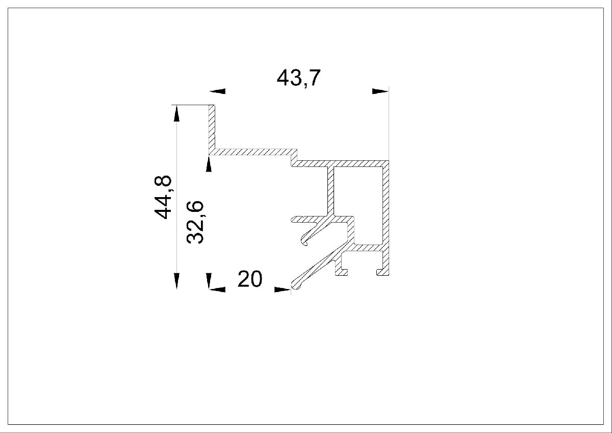 Безрамный теневой профиль SWG PRO FSC-20-BL-2 022511