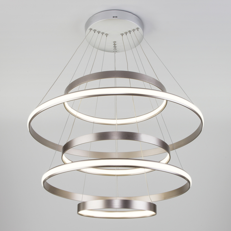 Подвесной светодиодный светильник Eurosvet Olympia 90179/5 сатин-никель