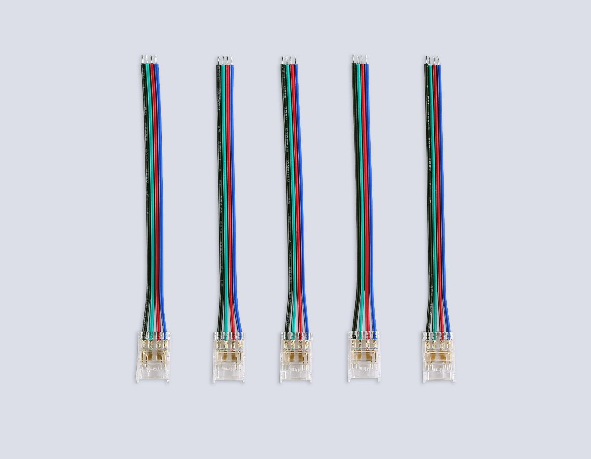 Соединитель гибкий односторонний COB RGB 12/24V для лент 10mm (4 конт.) (5шт. в комплекте) GS7411