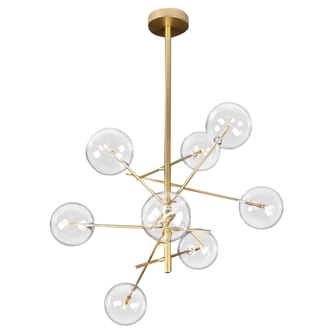 Люстра на штанге Delight Collection Globe Mobile 9307P-8 gold