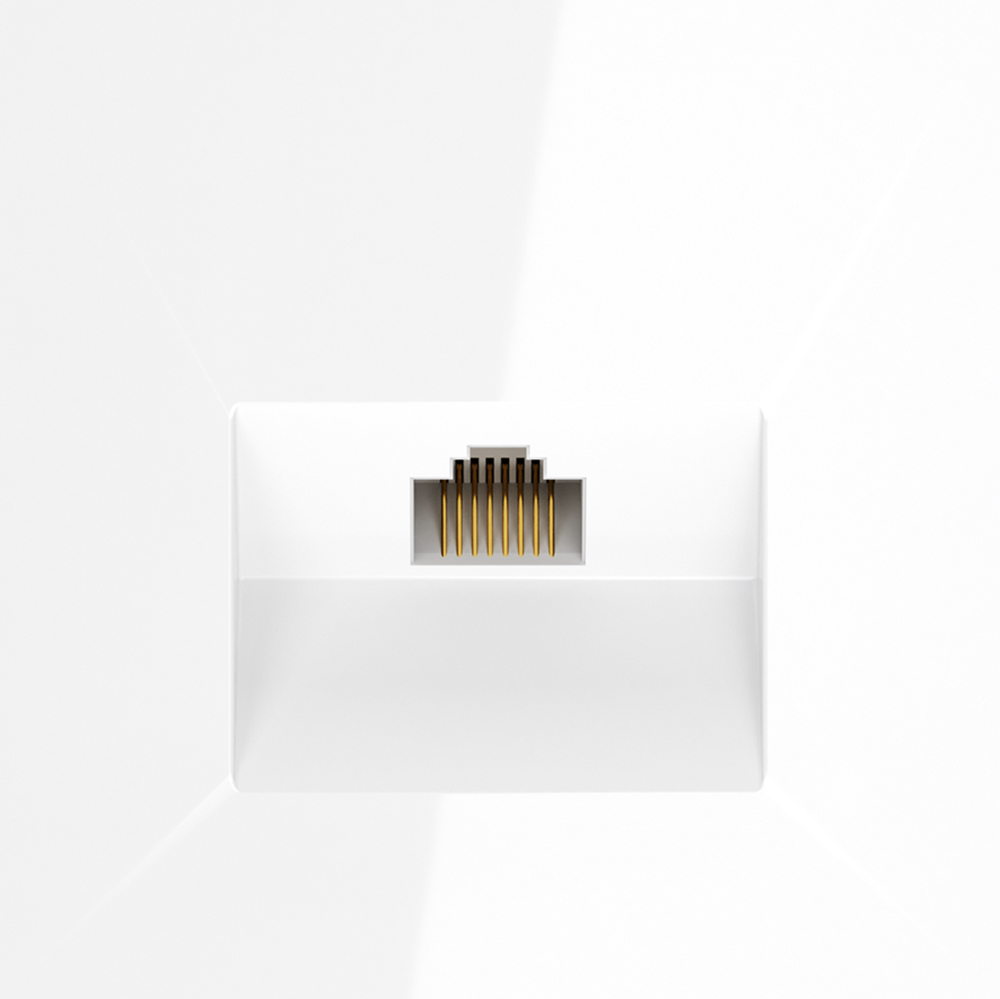 Розетка компьютерная Voltum S70 VLS060101 (белый глянцевый)