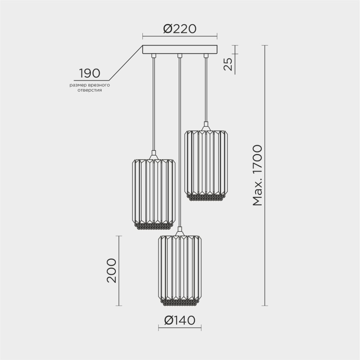 Подвесной светильник Modelux ML.1398.3