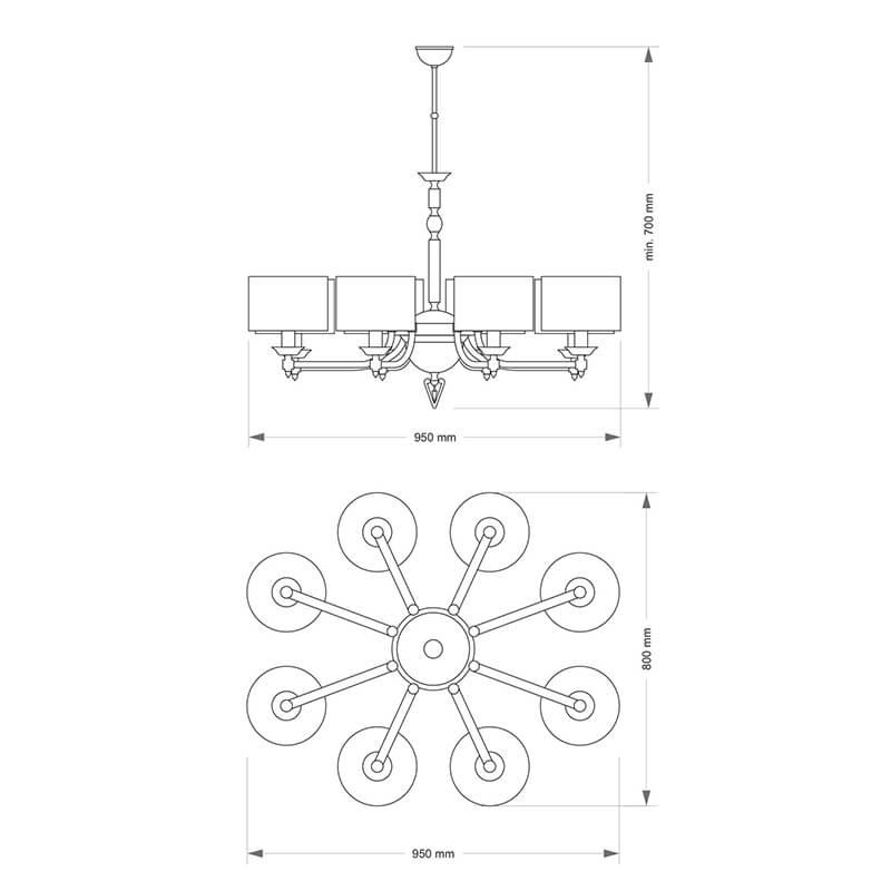 Подвесная люстра Kutek Mood Fagiano FAG-ZW-6 (N/A)