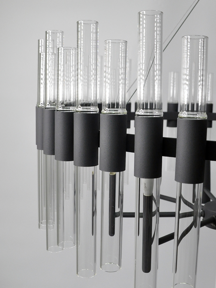 Люстра на штанге Elvan LU-39234/8-E14-BlCl