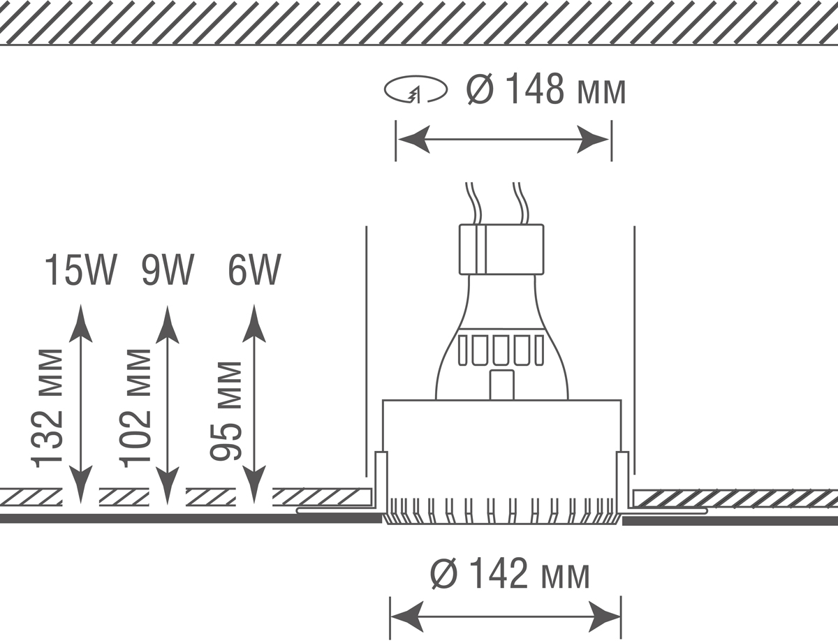 Встраиваемый светильник Donolux Fiori DL234G